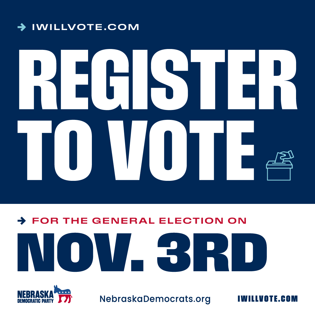 Vote early message from the Democrats of Omaha.